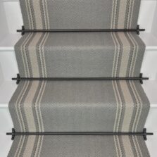 Gainford - Courtyard Grey stair runner by Off The Loom