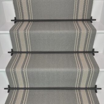 Gainford - Courtyard Grey stair runner by Off The Loom