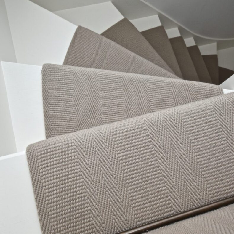 Morden - Sand Beige stair runner by Off The Loom
