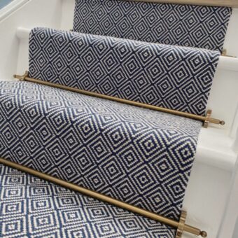 Rothbury - Denim Blue stair runner by Off The Loom