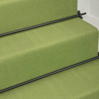 Morden - Lounge Green stair runner by Off The Loom