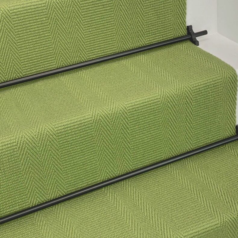 Morden - Lounge Green stair runner by Off The Loom