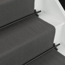 Morden - Gunmetal Grey stair runner by Off The Loom