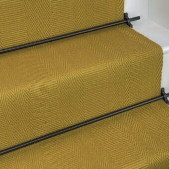 Morden - Dijon Yellow stair runner by Off The Loom