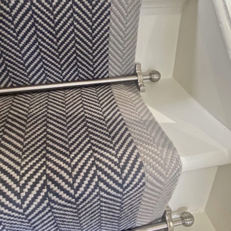 Felton Border - Blueberry stair runner by Off The Loom