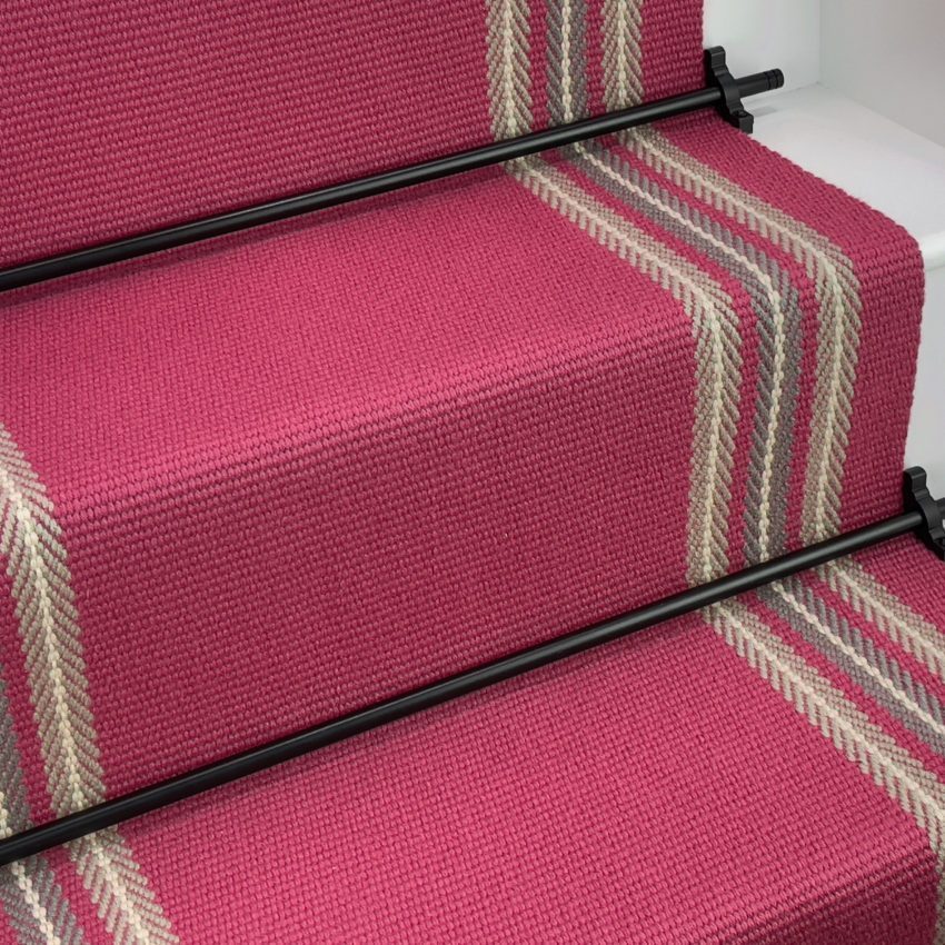 Brampton - Blush Pink stair runner by Off The Loom
