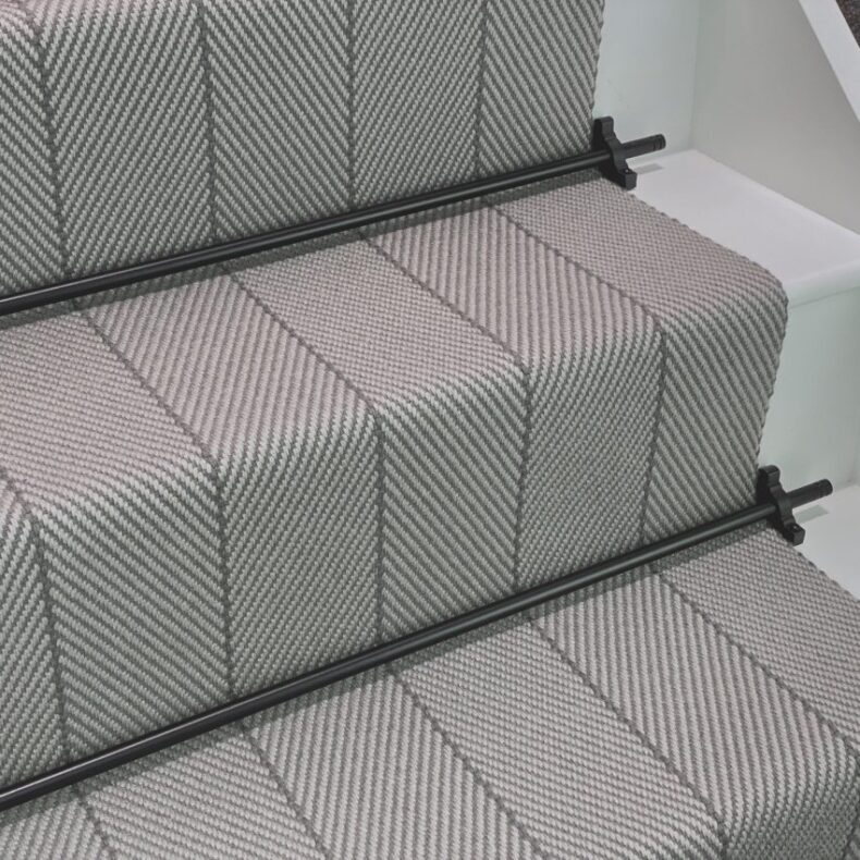 Hadston - Cooper Grey stair runner by Off The Loom