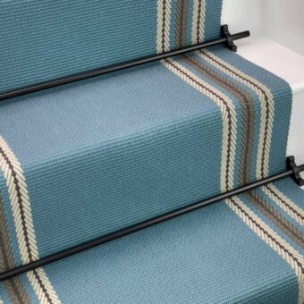 Brampton - Sturbridge Blue stair runner by Off The Loom