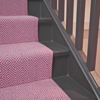 Rothbury - Pink Bloom stair runner by Off The Loom