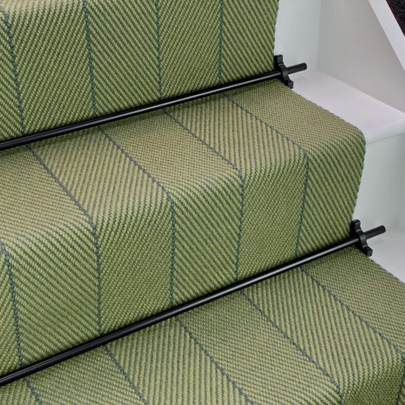 Hadston - Olive Green stair runner by Off The Loom