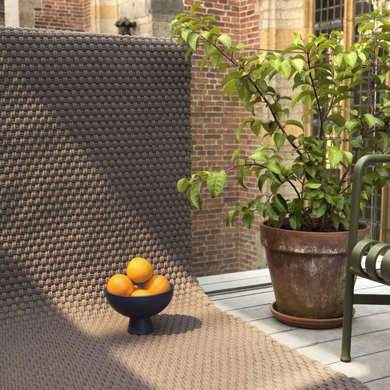 Lace Grey Taupe Outdoor 497004 rug by Brink
