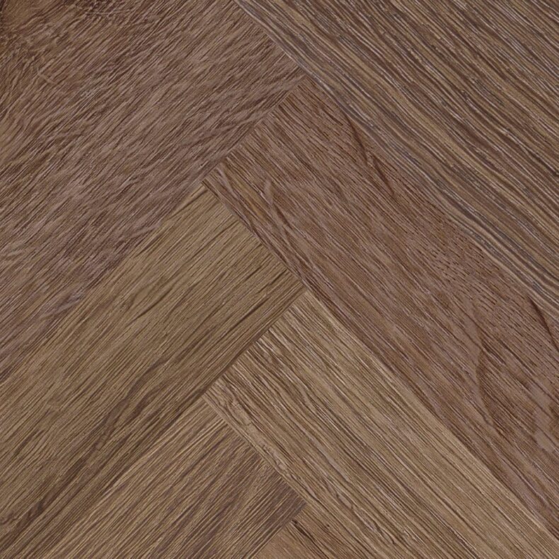 View of Highland Oak - Chocolate Herringbone (Maximus Click) luxury vinyl tile by Invictus