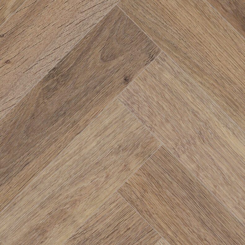 View of Highland Oak - Roasted Herringbone (Maximus Click) luxury vinyl tile by Invictus