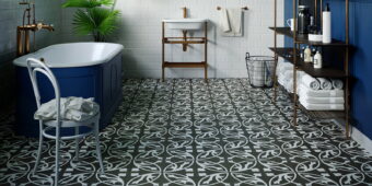 View of Victorian Treasure - Charcoal luxury vinyl tile by Invictus