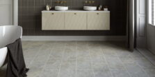 View of York Stone - Powder luxury vinyl tile by Invictus