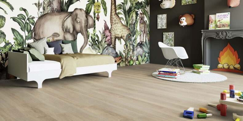 View of French Oak - Desert (Maximus) luxury vinyl tile by Invictus