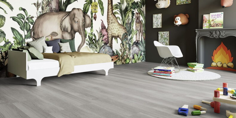 View of French Oak - Storm (Maximus) luxury vinyl tile by Invictus