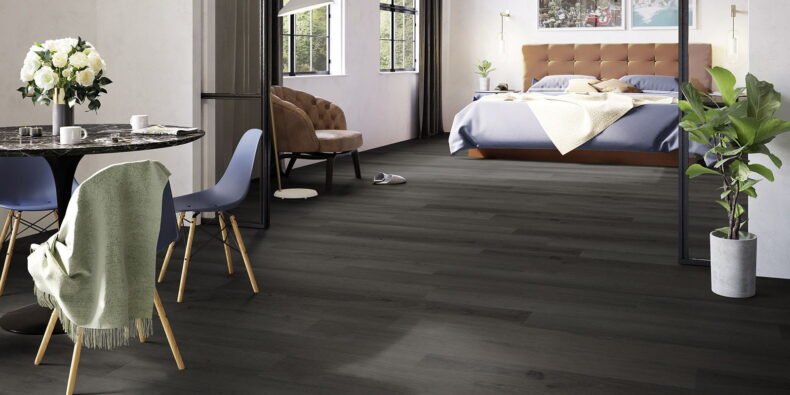 View of Highland Oak - Ebony (Maximus) luxury vinyl tile by Invictus