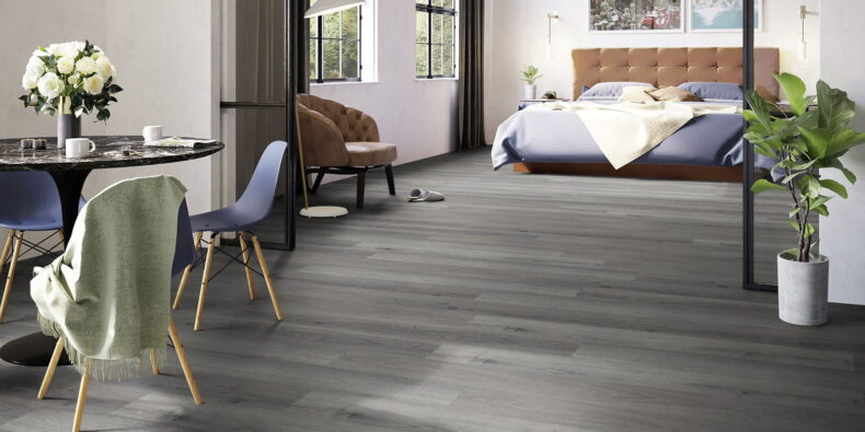 View of Highland Oak - Frosted Herringbone (Maximus) luxury vinyl tile by Invictus