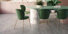View of Hudson Stone - Silver luxury vinyl tile by Invictus