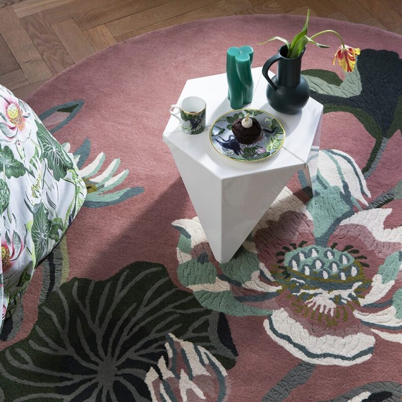 Waterlily Dusty Rose 38602 rug by Wedgwood
