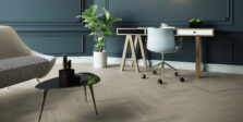 View of New England Oak - Sand Herringbone luxury vinyl tile by Invictus
