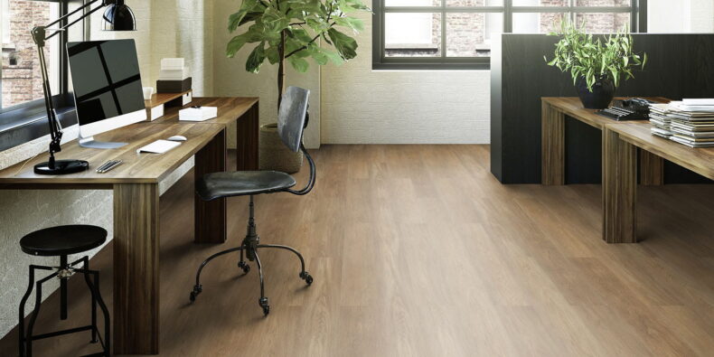 View of New England Oak - Toffee luxury vinyl tile by Invictus