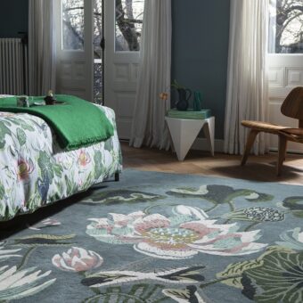 Waterlily Midnight Pond 38608 rug by Wedgwood