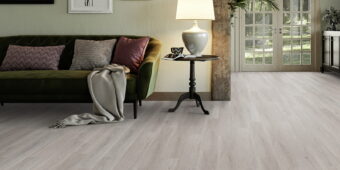 View of Sherwood Oak - Fossil luxury vinyl tile by Invictus