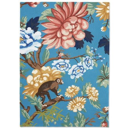 Saphire Garden Teal 438708 rug by Wedgwood