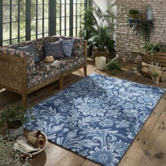 Sunflower Webb Blue 427907 rug by Morris