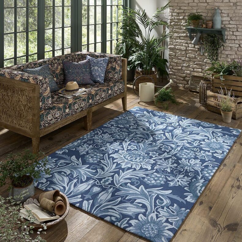 Sunflower Webb Blue 427907 rug by Morris
