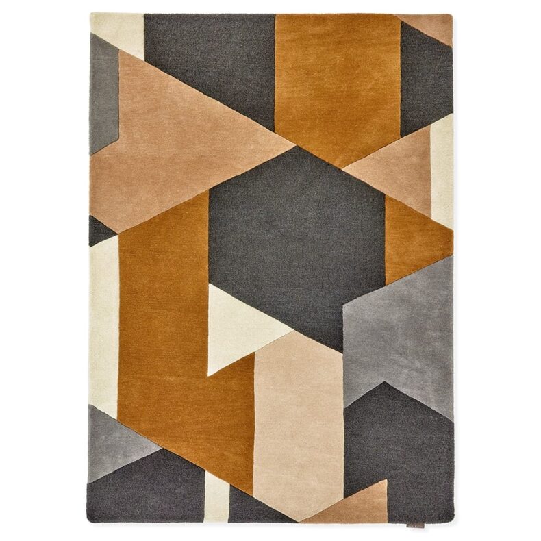 Popova Caramel Slate Shell 143101 rug by Harlequin