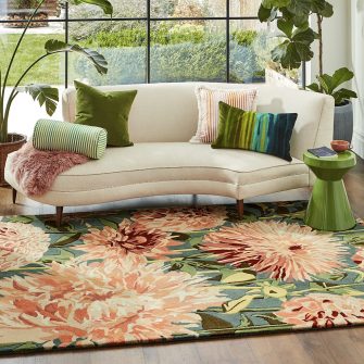 Dahlia Coral Wilderness 142408 rug by Harlequin