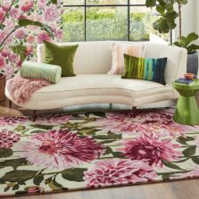 Dahlia Fuchsia Palm 142402 rug by Harlequin