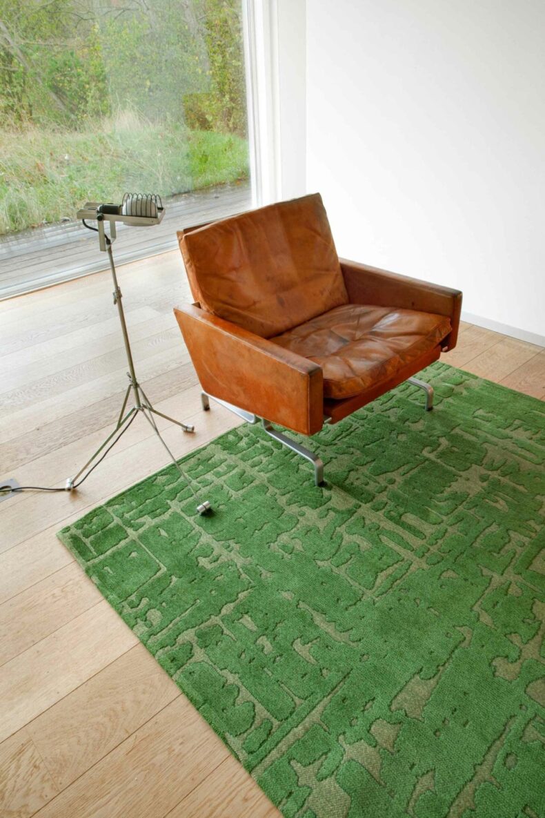 Structures Collection Baobab Perrier's Green 9202 rug by Louis De Poortere