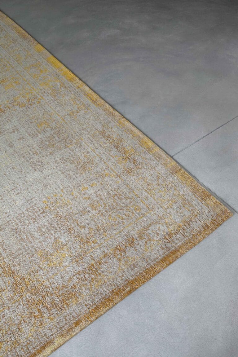Fading World Collection Medallion Grey Yellow 9062 rug by Louis De Poortere