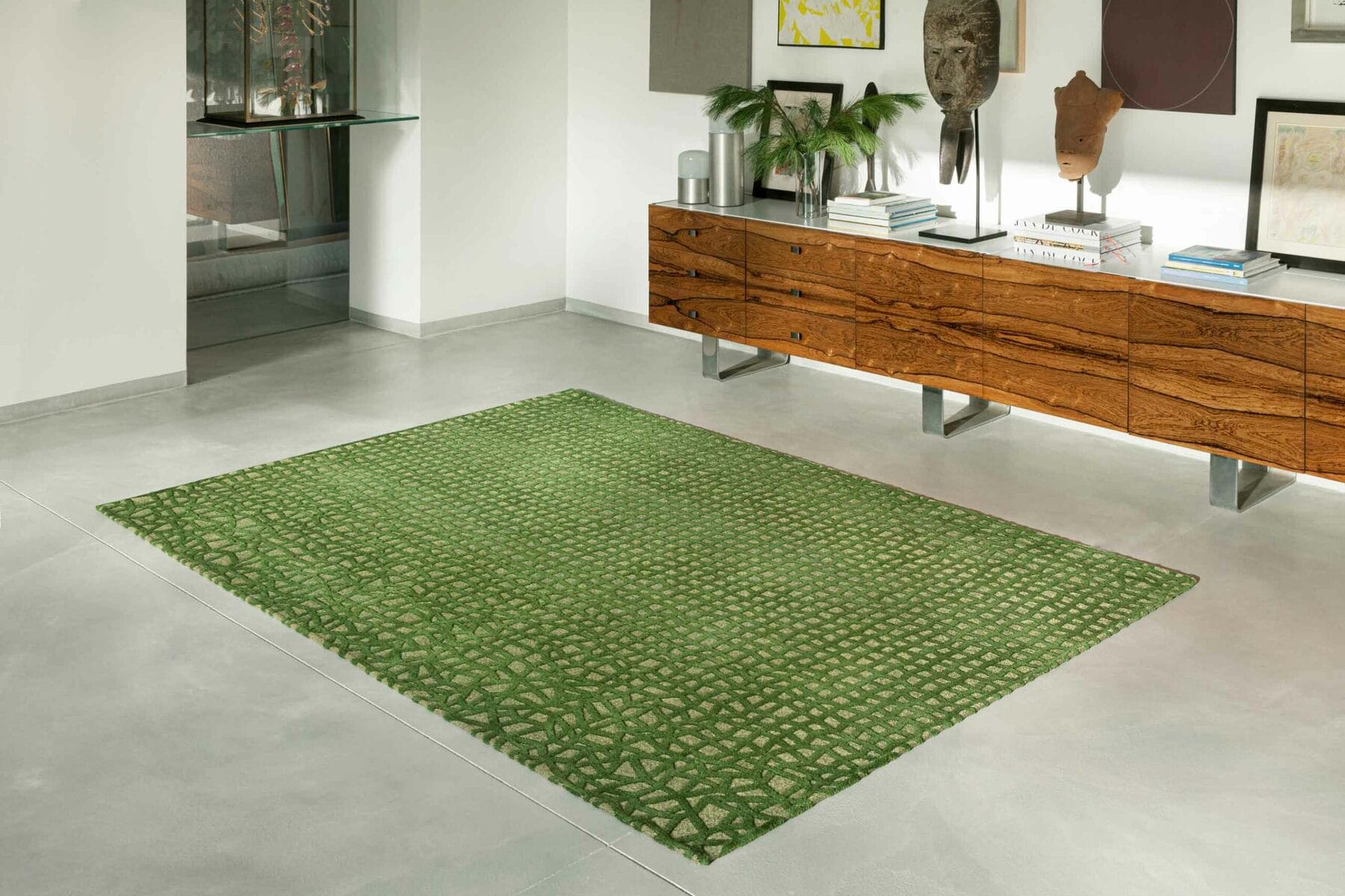 Structures Collection Trammel Alta Green 9249 rug by Louis De Poortere