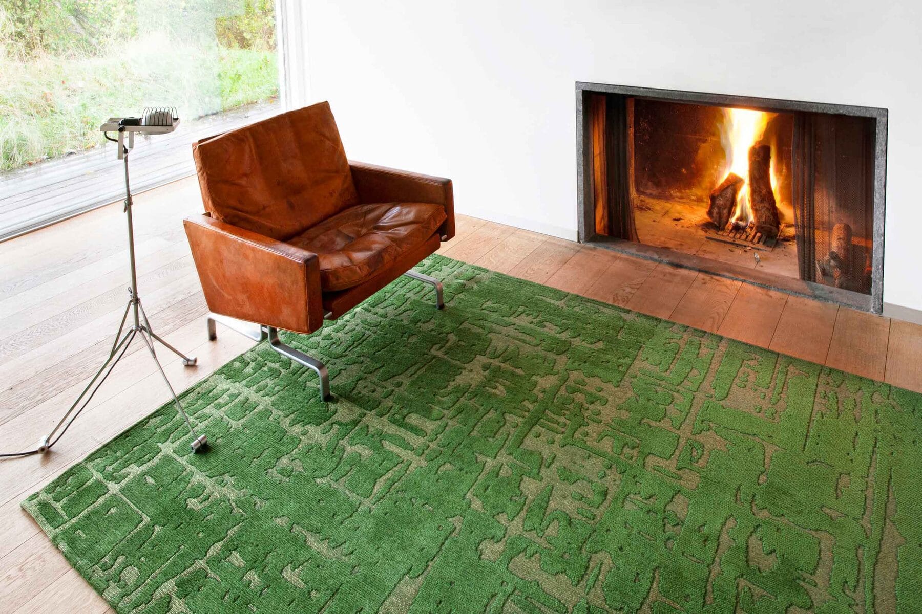 Structures Collection Baobab Perrier's Green 9202 rug by Louis De Poortere