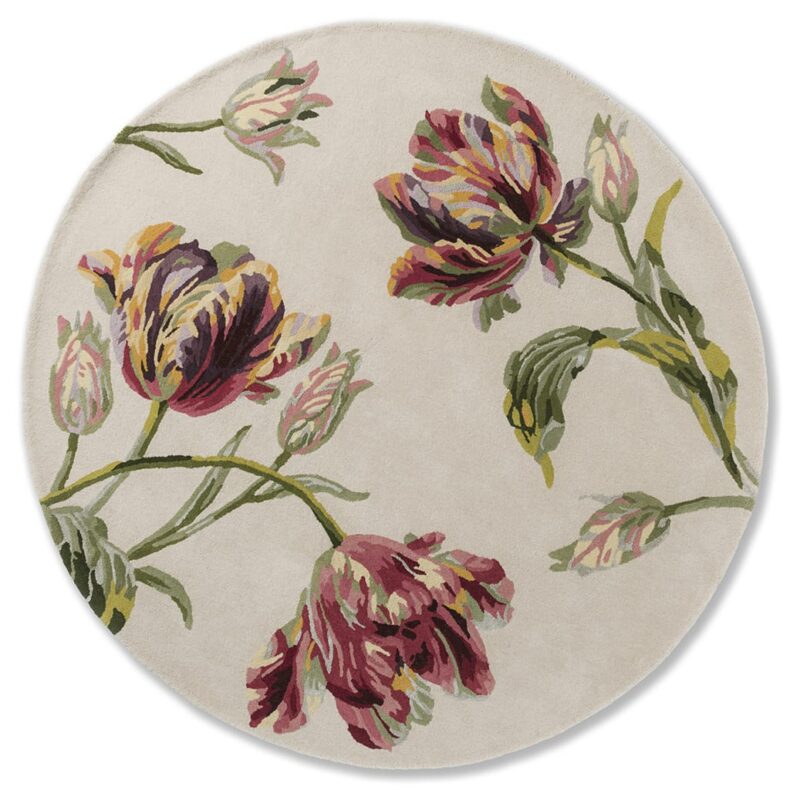Gosford Round Cranberry 81300 rug by Laura Ashley