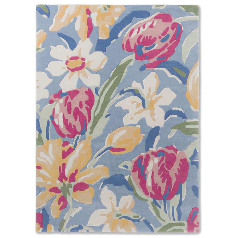 Tuilips China Blue 82208 rug by Laura Ashley
