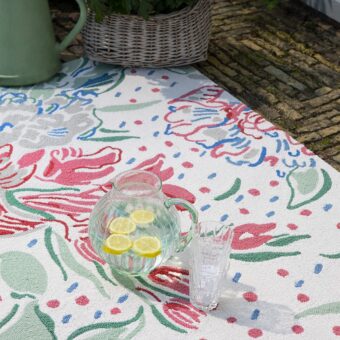 Lilith Poppy Red 480100 rug by Laura Ashley