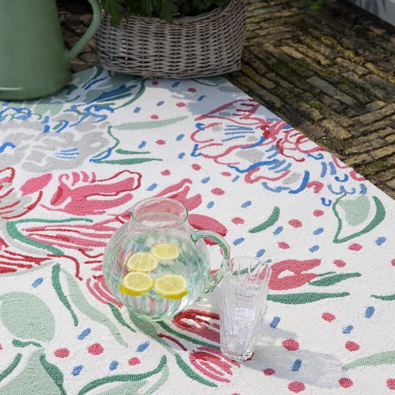 Lilith Poppy Red 480100 rug by Laura Ashley