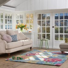 Tuilips China Blue 82208 rug by Laura Ashley