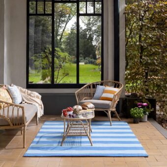 Lille Sky Blue 480008 rug by Laura Ashley