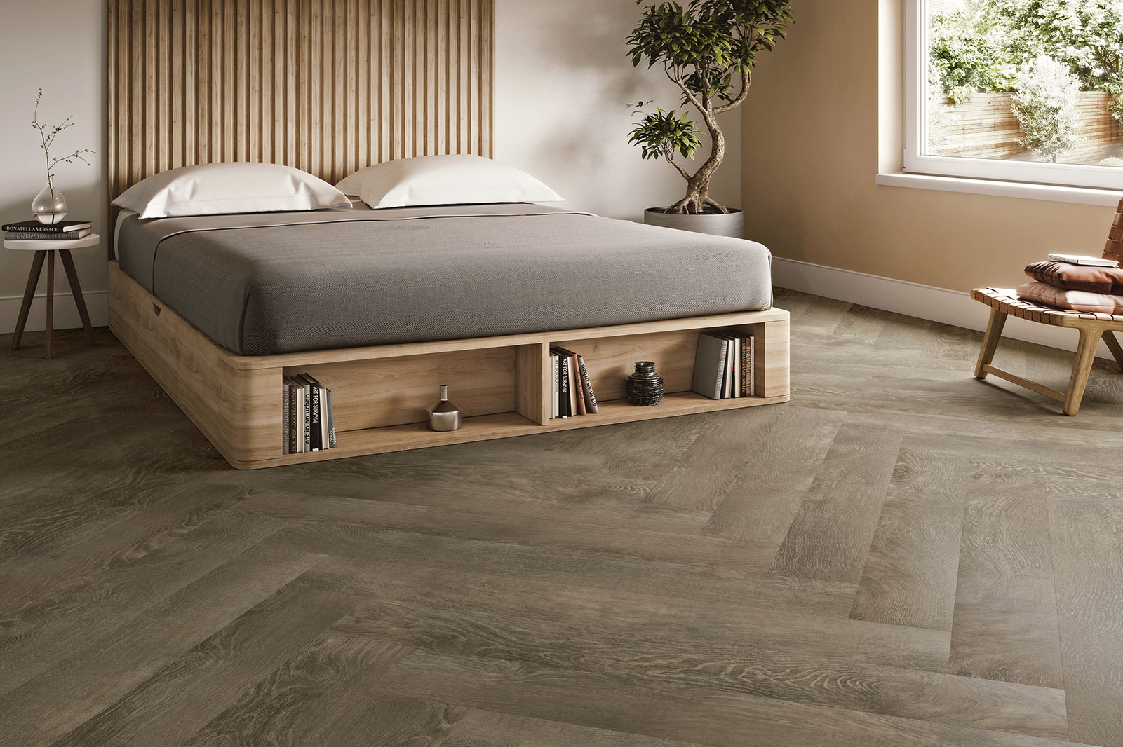 View of Kalmer Oak luxury vinyl tile by Amtico