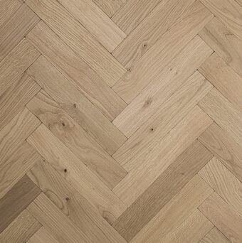 Solid oak herringbone wood flooring named Cathedral Cereal
