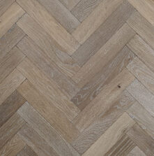 Solid oak herringbone wood flooring named Cathedral Stone