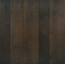 Dark brown engineered oak wood flooring classic grade in three widths 140mm 180mm 220mm wide fumed and finished with natural dark oil in Surrey