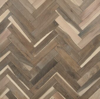 Grey engineered oak wood flooring rustic grade 190mm wide lightly brushed finished with natural oil in Surrey